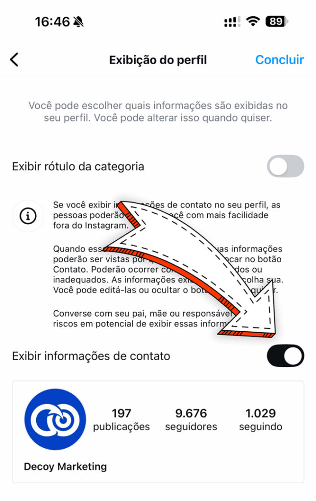 Botão do WhatsApp no perfil do Instagram