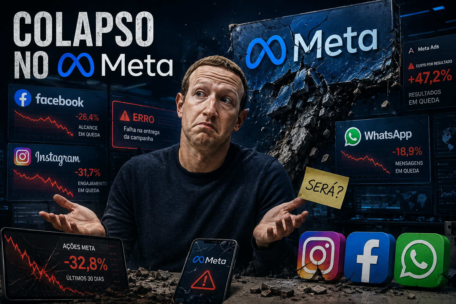 Colapso no Meta Ads